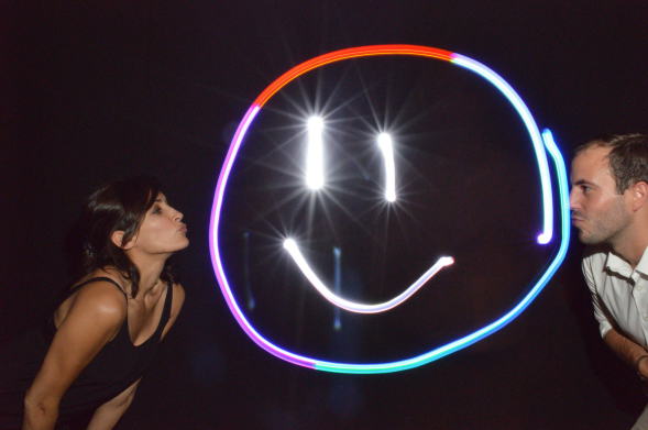 Photobooth animation light painting