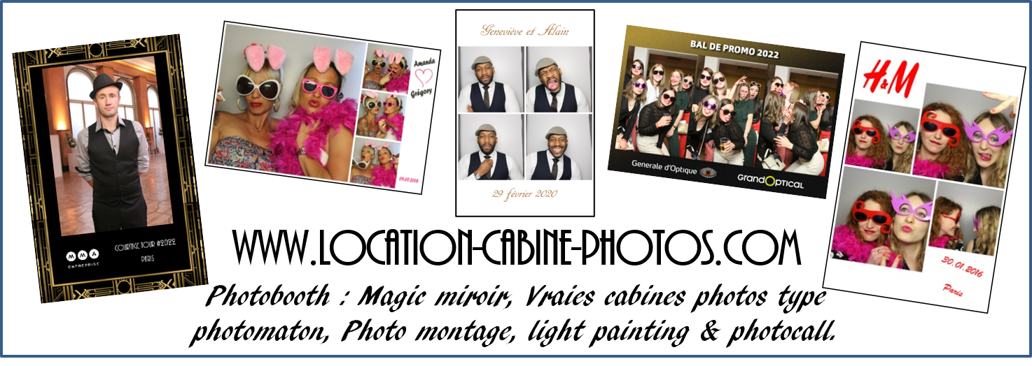 Location de cabine photos type photomaton photobooth & photocall
